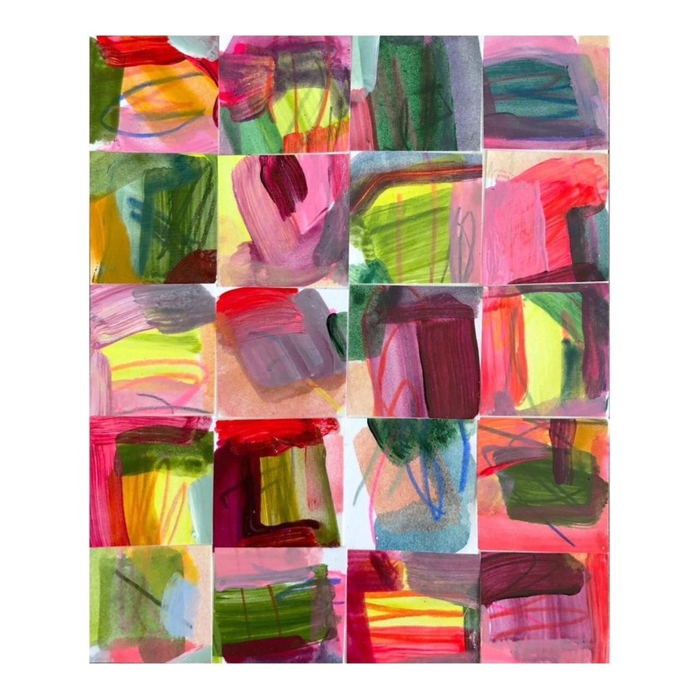 original abstract art - mixed media on paper